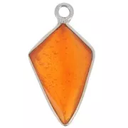 20x11mm 925 Sterling Silver Faceted Arrow Pendant - Carnelian x1