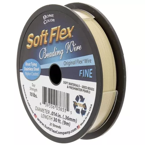 0.36mm 21 strands wire - Soft Flex Fine - Beige x9m