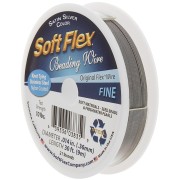 0.36mm 21 strands bead stringing wire - Soft Flex Fine - Silver satin x9m|raw }}