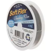 0.36mm 21 strands bead stringing wire - Soft Flex Fine - Silver satin x9m