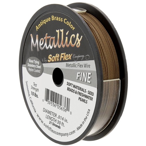 0.36mm 21 strands wire - Soft Flex Fine - Bronze x9m