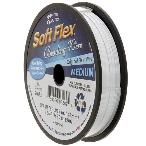 0.48mm 49 strands wire - Soft Flex Medium - White x9m