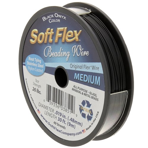 0.48mm 49 strands wire - Soft Flex Medium - Black x9m