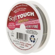 0.25mm Soft Flex Touch Very Fine 7 strands wire - Silver satin x9m