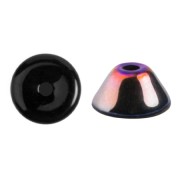 4x2mm Konos® glass beads by Puca® - Jet Sliperit x10g