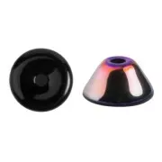 4x2mm Konos® glass beads by Puca® - Jet Sliperit x10g