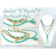 4x2mm Konos® glass beads by Puca® - Jet Sliperit x10g