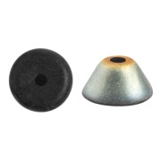 4x2mm Konos® glass beads by Puca® - Jet Marea Mat x10g|raw }}