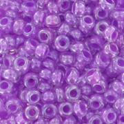 Preciosa Seed beads 11/0 2 mm - Crystal interior violet pearl x20g|raw }}