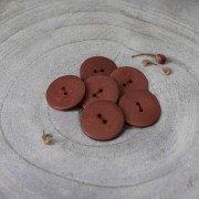 20mm Vegetable Ivory Button - Atelier Brunette - Palm - Rust x1
