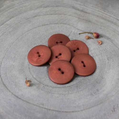 20mm Vegetable Ivory Button - Atelier Brunette - Palm - Chestnut x1