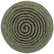16.5mm Round cabochon covered with cotton thread - Khaki x1