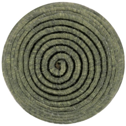 16.5mm Round cabochon covered with cotton thread - Khaki x1