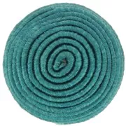 12.5mm Round Cabochon covered with cotton thread - Teal x1