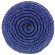 12.5mm Round Cabochon covered with cotton thread - Navy x1
