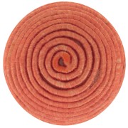 12.5mm Round Cabochon covered with cotton thread - Terracotta x1|raw }}