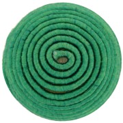 12.5mm Round Cabochon covered with cotton thread - Green x1|raw }}