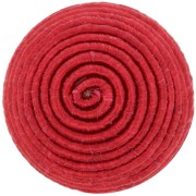 12.5mm Round Cabochon covered with cotton thread - Red x1|raw }}