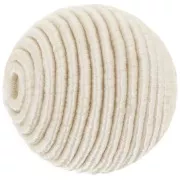 16mm cotton thread covered bead - Ivory x1