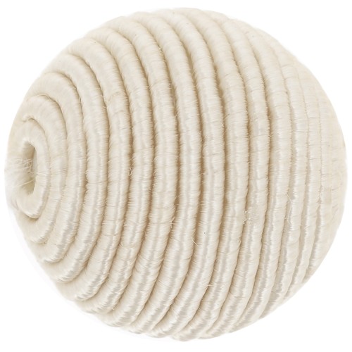 16mm cotton thread covered bead - Ivory x1