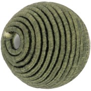16mm cotton thread covered bead - Khaki x1