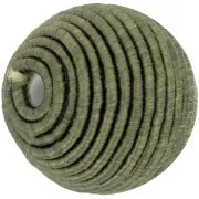 16mm cotton thread covered bead - Khaki x1