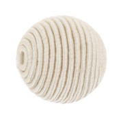 12mm cotton thread covered bead - Ivory x1|raw }}
