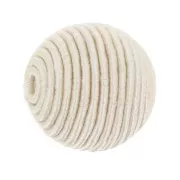 12mm cotton thread covered bead - Ivory x1