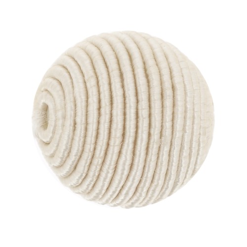 12mm cotton thread covered bead - Ivory x1
