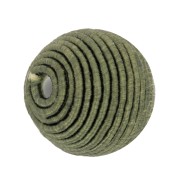 12mm cotton thread covered bead - Khaki x1|raw }}
