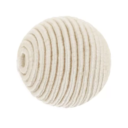 10mm cotton thread covered bead - Ivory x1