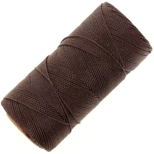 1mm Linhasita waxed thread spool for micro macramé - Cacao (667) x168m