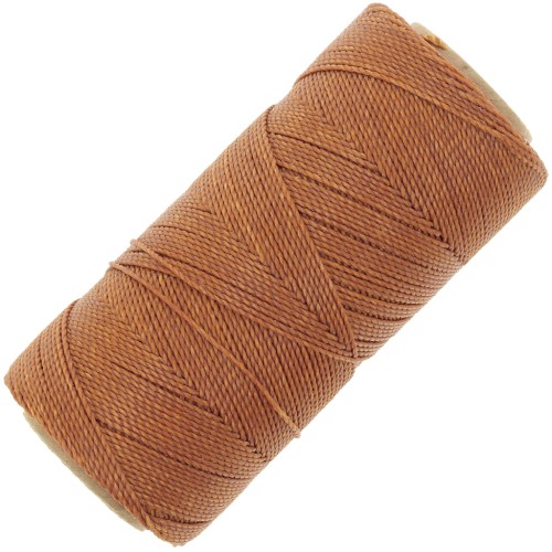 1mm Linhasita waxed thread spool for micro macramé - Ambre (388) x168m
