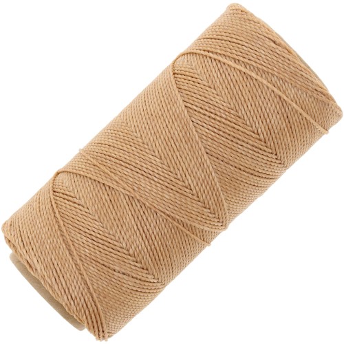 1mm Linhasita waxed thread spool for micro macramé - Golden beige (602) x168m