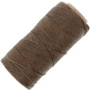 1mm Linhasita waxed thread spool for micro macramé - Brun sépia (389) x168m