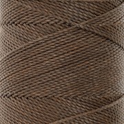 1mm Linhasita waxed thread spool for micro macramé - Brun sépia (389) x168m