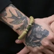 Heishi polymer clay rondelle beads 8x1 mm - Mix Green - Brown x39cm