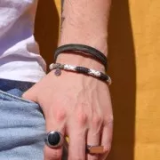 6x1mm Heishi polymer clay beads - Mix Multi-purple x39cm