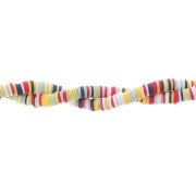 6x1mm Heishi polymer clay beads - Mix Ochre - White - Dark Blue x39 cm