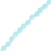 4x4mm Faceted Glass Pear Beads - Light Blue x44cm