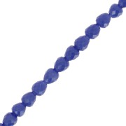 4x4mm Faceted Glass Pear Beads - Dark Blue x44cm|raw }}
