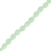 4x4mm Faceted Glass Pear Beads - Mint x44cm