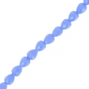 Pear beads in faceted glass 4x4.5mm - Sky Blue x45cm