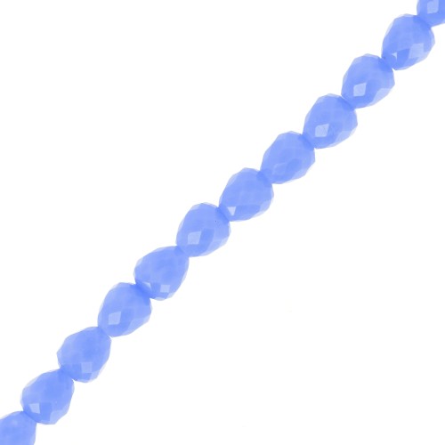 4x4mm Faceted Glass Pear Beads - Sky Blue x44cm