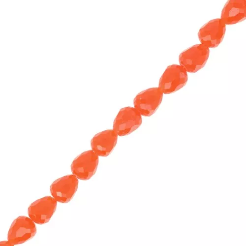 4x4mm Faceted Glass Pear Beads - Hyacinth x43cm