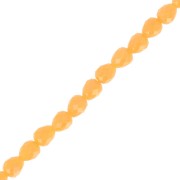 Faceted glass beads 4x4 mm - Dark honey yellow x43cm