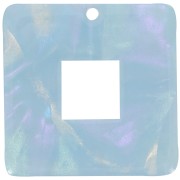 29.5x29.5mm Square Acetate Pendant - Sky Blue Pearl x1|raw }}