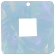 29.5x29.5mm Square Acetate Pendant - Sky Blue Pearl x1