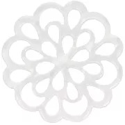 23mm Acetate Flower Spacer - White Pearl x1