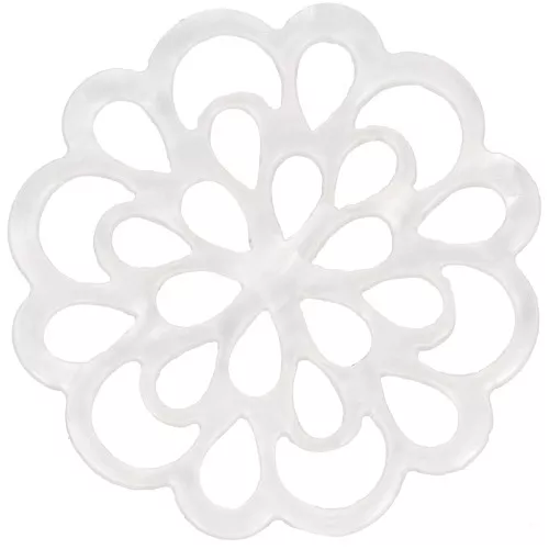 23mm Acetate Flower Spacer - White Pearl x1